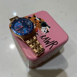 Fossil Rose Gold watch with tin container